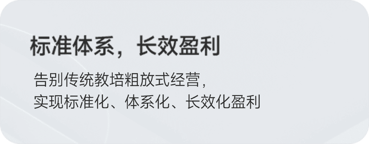 标准体系，长效盈利
